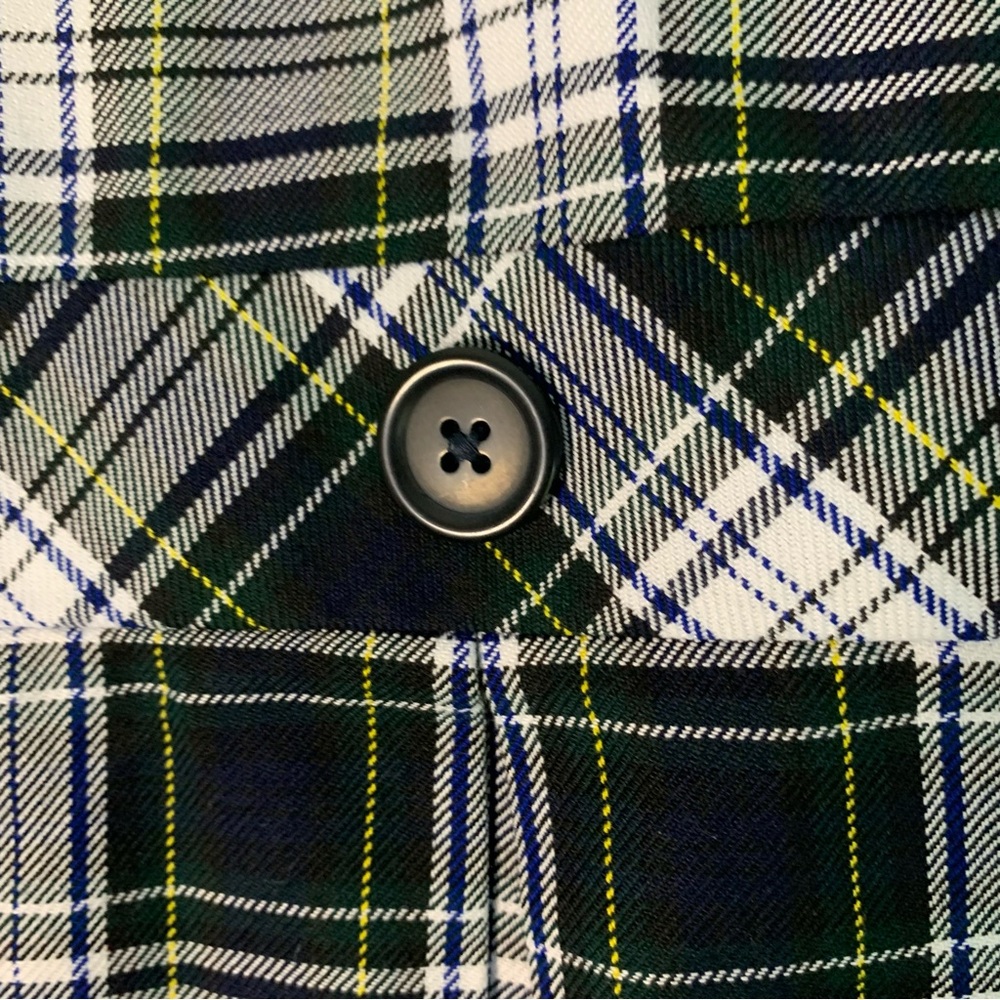 Lands End Youth Girls 12 School Uniform Plaid Jumper Dress Skirt Blue‎ Green - Picture 4 of 9